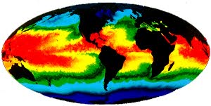 Température de la surface des océans